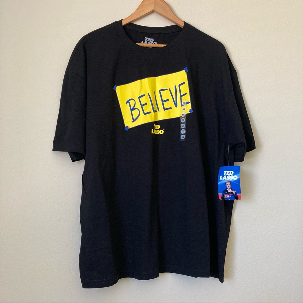Ted Lasso Black 'Believe' T-Shirt | NWT